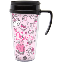 Princess Acrylic Travel Mug with Handle (Personalized)