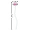 Princess White Plastic 7" Stir Stick - Oval - Dimensions