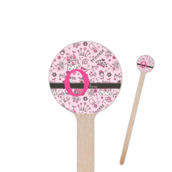 Princess 7.5" Round Wooden Stir Sticks - Double Sided (Personalized)
