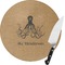 Octopus & Burlap Print 8 Inch Small Glass Cutting Board