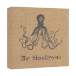 Octopus & Burlap Print Canvas Print - 12x12 (Personalized)