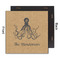 Octopus & Burlap Print 12x12 Wood Print - Front & Back View