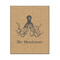 Octopus & Burlap Print 16x20 Wood Print - Front View