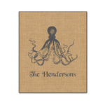 Octopus & Burlap Print Wood Print - 20x24 (Personalized)