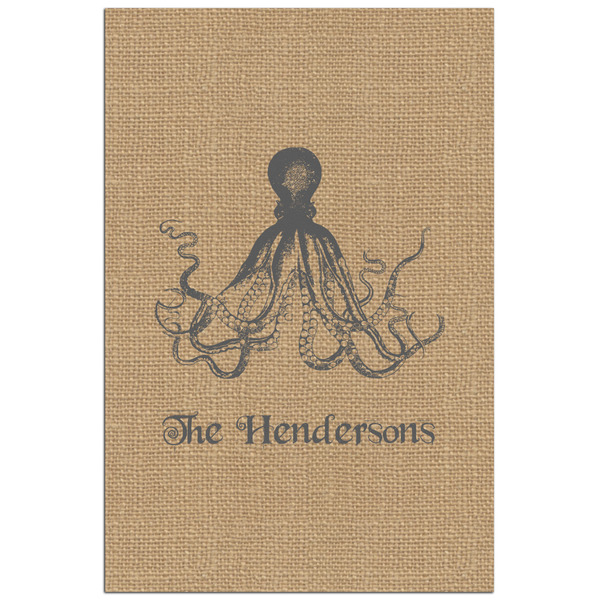 Custom Octopus & Burlap Print Poster - Matte - 24x36 (Personalized)