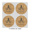 Octopus & Burlap Print 4" Multipurpose Round Labels - Sheet