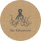 Octopus & Burlap Print 5" Multipurpose Round Label - Single Sticker