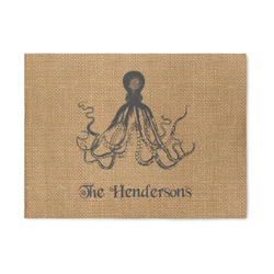 Octopus & Burlap Print Area Rug (Personalized)