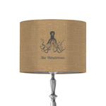 Octopus & Burlap Print 8" Drum Lamp Shade - Fabric (Personalized)