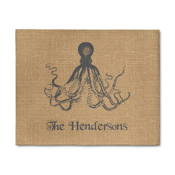 Octopus & Burlap Print 8' x 10' Indoor Area Rug (Personalized)