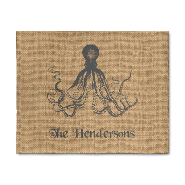 Custom Octopus & Burlap Print 8' x 10' Indoor Area Rug (Personalized)