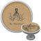 Octopus & Burlap Print Cabinet Knob - Nickel - Multi Angle