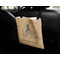 Octopus & Burlap Print Car Bag - In Use