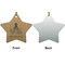 Octopus & Burlap Print Ceramic Flat Ornament - Star Front & Back (APPROVAL)