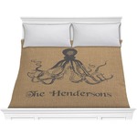 Octopus & Burlap Print Comforter - King (Personalized)