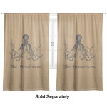 Octopus & Burlap Print Curtain Panel - Custom Size (Personalized)