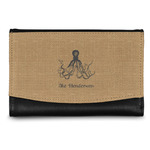 Octopus & Burlap Print Genuine Leather Women's Wallet - Small (Personalized)