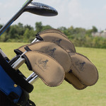 Octopus & Burlap Print Golf Club Iron Cover - Set of 9 (Personalized)