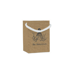 Octopus & Burlap Print Jewelry Gift Bags - Matte (Personalized)
