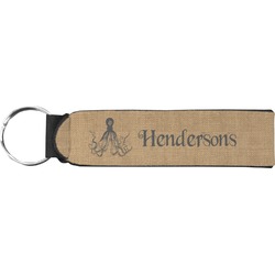 Octopus & Burlap Print Neoprene Keychain Fob (Personalized)