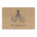 Octopus & Burlap Print Large Rectangle Car Magnet (Personalized)