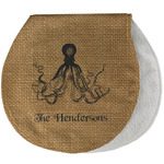 Octopus & Burlap Print Burp Pad - Velour w/ Name or Text