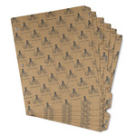 Octopus & Burlap Print Binder Tab Divider - Set of 6 (Personalized)