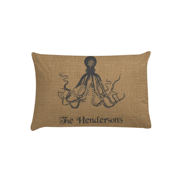 Custom Octopus & Burlap Print Pillow Case - Toddler (Personalized)