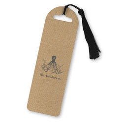 Octopus & Burlap Print Plastic Bookmark (Personalized)