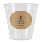 Octopus & Burlap Print Plastic Shot Glass (Personalized)