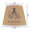 Octopus & Burlap Print Poly Film Empire Lampshade - Dimensions