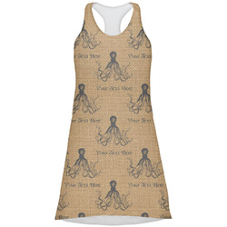 Octopus & Burlap Print Racerback Dress - Small (Personalized)