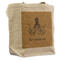 Octopus & Burlap Print Reusable Cotton Grocery Bag - Front View