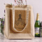 Octopus & Burlap Print Reusable Cotton Grocery Bag - In Context