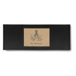 Octopus & Burlap Print Rubber Bar Mat (Personalized)