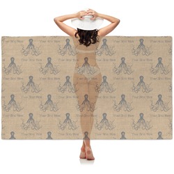 Octopus & Burlap Print Sheer Sarong (Personalized)