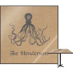 Octopus & Burlap Print Square Table Top - 24" (Personalized)