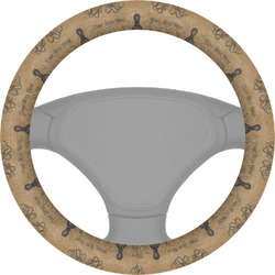 Octopus & Burlap Print Steering Wheel Cover (Personalized)