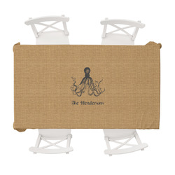 Octopus & Burlap Print Tablecloth - 58"x102" (Personalized)