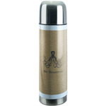 Octopus & Burlap Print Stainless Steel Thermos (Personalized)