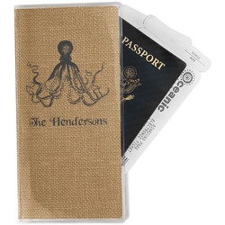 Octopus & Burlap Print Travel Document Holder