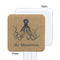 Octopus & Burlap Print White Plastic Stir Stick - Single Sided - Square - Approval