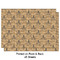 Octopus & Burlap Print Wrapping Paper Sheet - Double Sided - Front