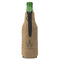 Octopus & Burlap Print Zipper Bottle Cooler - BACK (bottle)