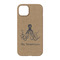 Octopus & Burlap Print iPhone 14 Case - Back