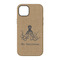 Octopus & Burlap Print iPhone 14 Tough Case - Back