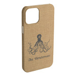 Octopus & Burlap Print iPhone Case - Plastic - iPhone 15 Pro Max (Personalized)