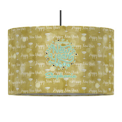 Happy New Year 12" Drum Pendant Lamp - Fabric (Personalized)