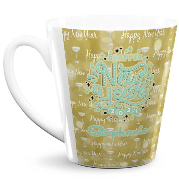 Custom Happy New Year 12 Oz Latte Mug (Personalized)