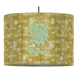 Happy New Year 16" Drum Pendant Lamp - Fabric (Personalized)
